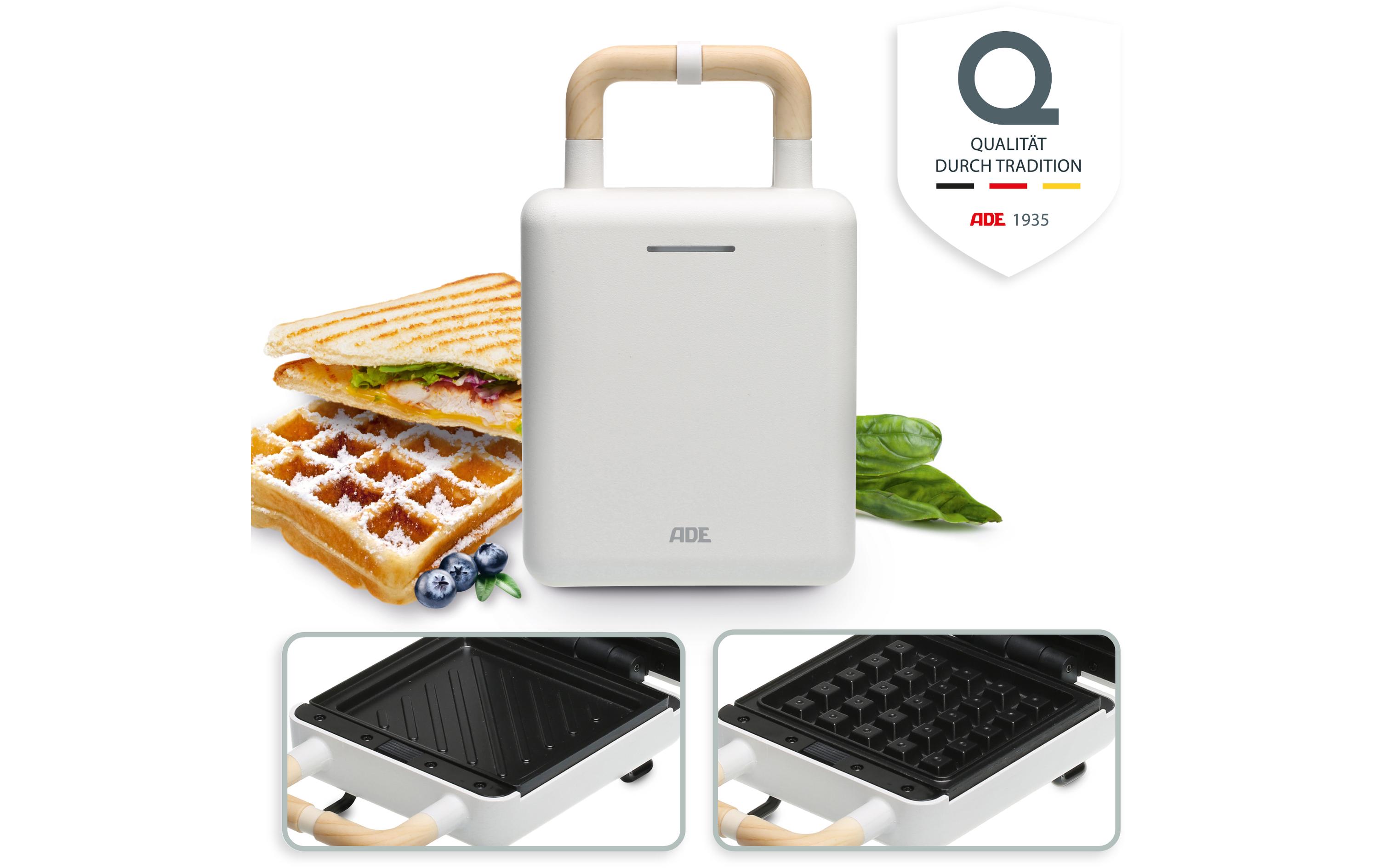 Waffeleisen WeissWaffeleisen mit Sandwichmaker