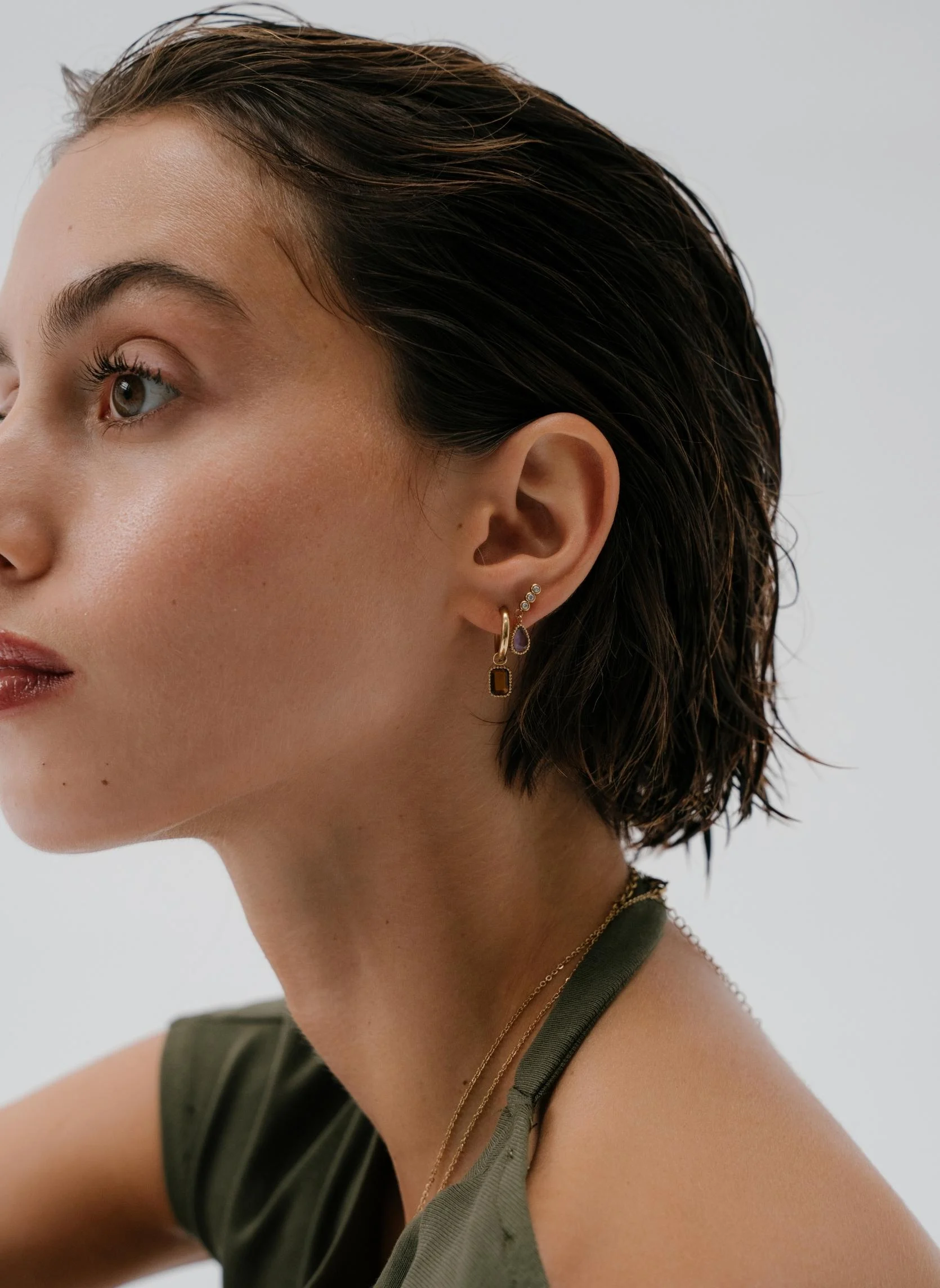 ARINNA - Boucles d'oreilles pendantes arinna | Gris