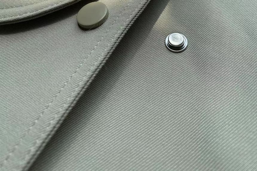 Ango - Trenchcoat met kraag en enkele rij knopen