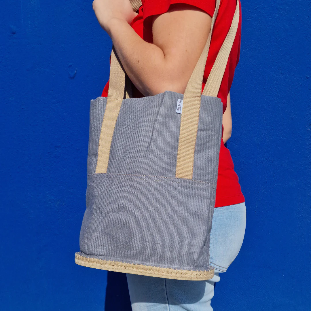 Sac espadrille Gris