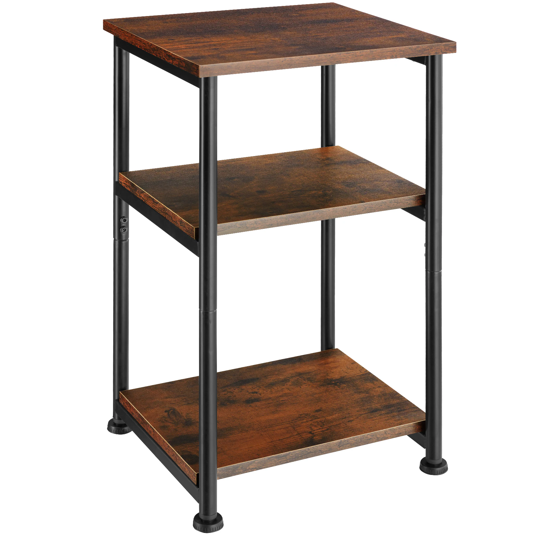 tectake® Beistelltisch, Industrial Style, mit 3 Ablagen, 34 x 30 x 59 cm