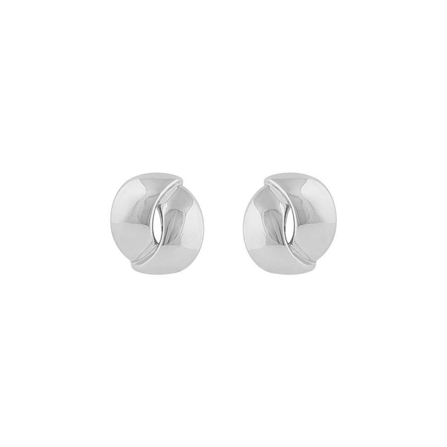 Snö Of Sweden Aero Round Earring Plain Silver