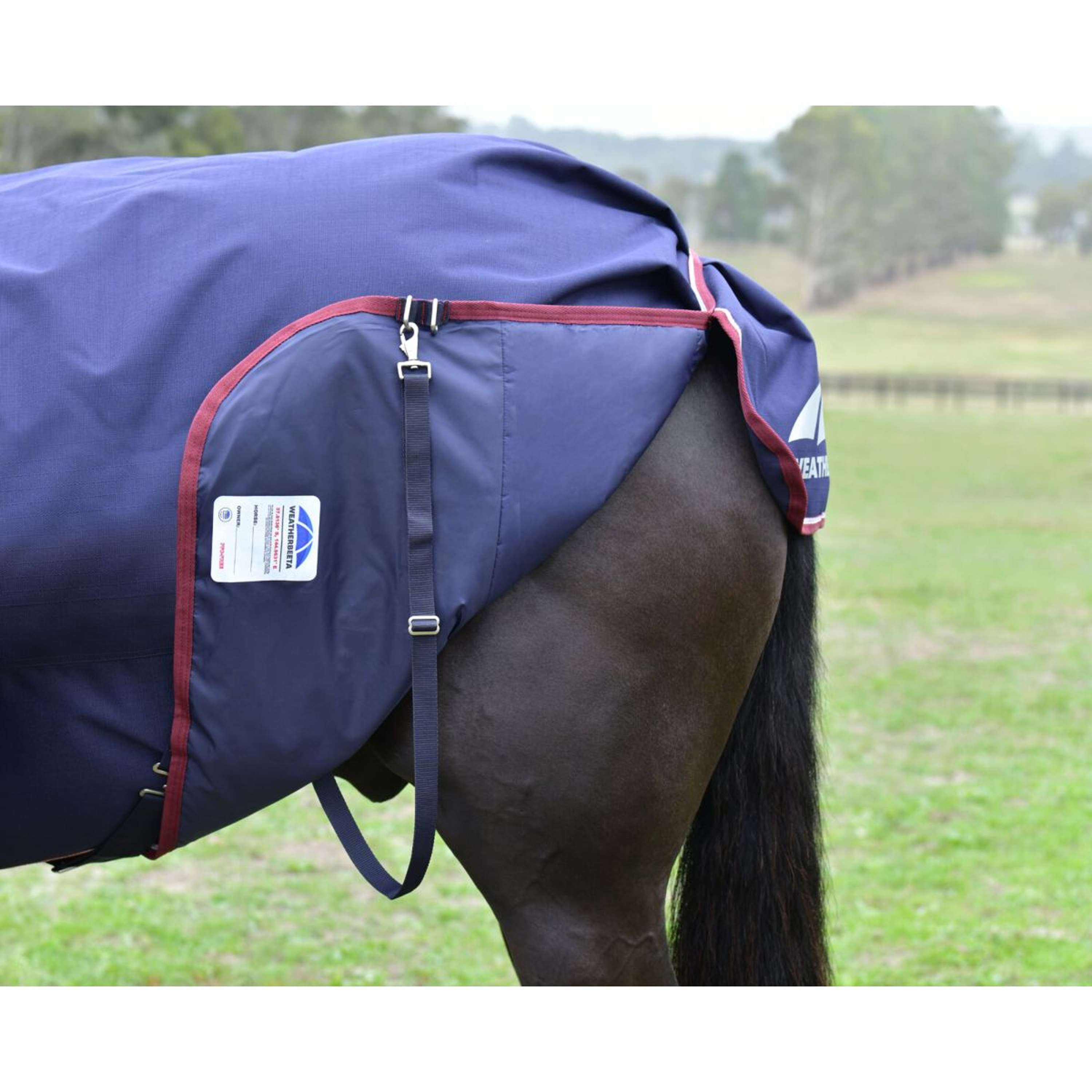 WeatherBeeta ComFiTec Essential Turnout Detach-A-Neck 50g Navy/Burgund