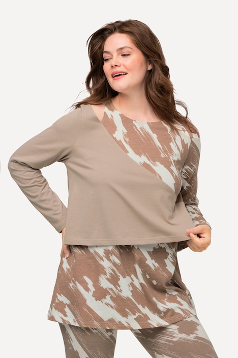 Shirt, Lagenoptik, Rundhals, Langarm, Biobaumwolle