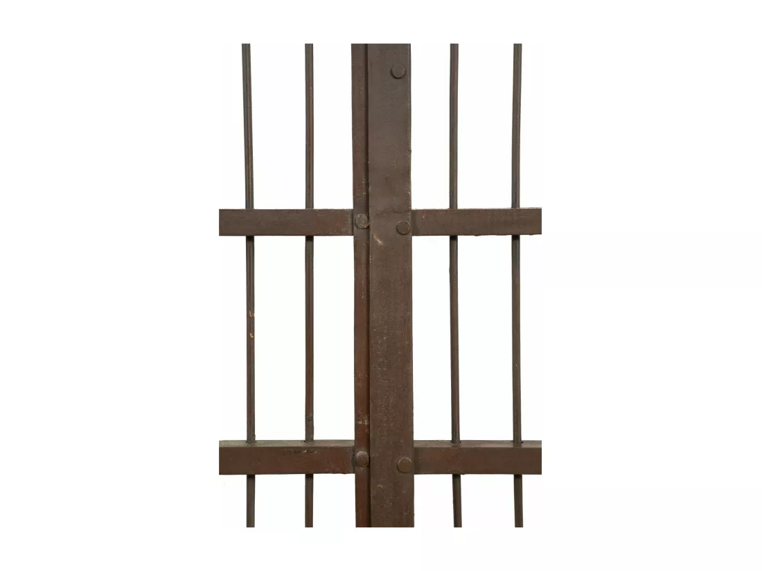 BISCOTTINI Portail - Fer Forgé Finition Antique - Clôture en Fer - Portail en Métal - Porte Décorative - Portail d'Entrée - 115x6x115cm - Une Pièce