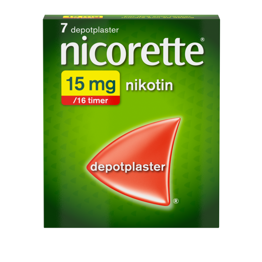 Nicorette plaster 15 mg nikotin, 16 timer, slutte å røyke