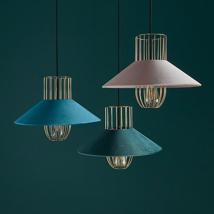 Suspension Diana E27 40W IP20 223,5 x 40 cm bleu surf