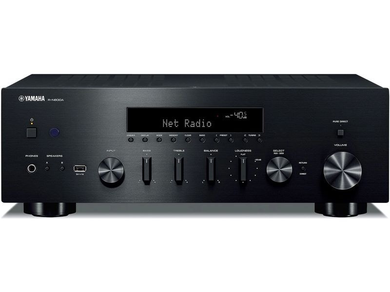 Yamaha AV-Receiver R-N600A Schwarz Stereo-Netzwerkreceiver mit DAB  und verschiedenen Streamingformaten