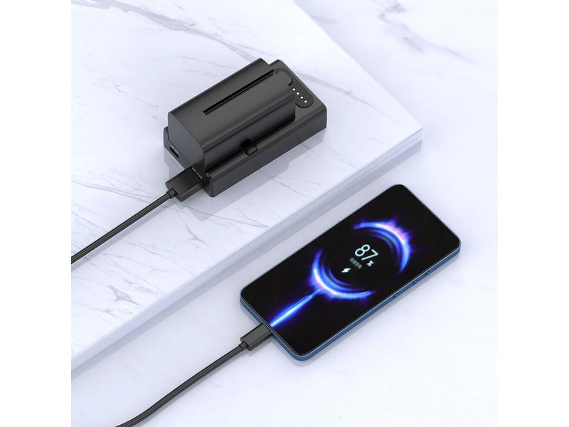 Ulanzi Ladegerät NP-F01 Ulanzi NP-F01 Multifunktionales Akku-Ladegerät/Netzteil für Sony L-Serie, AC, Chemie-Li-Ion, 1 Position, W/O-Ausgang, USB, Quick Charge