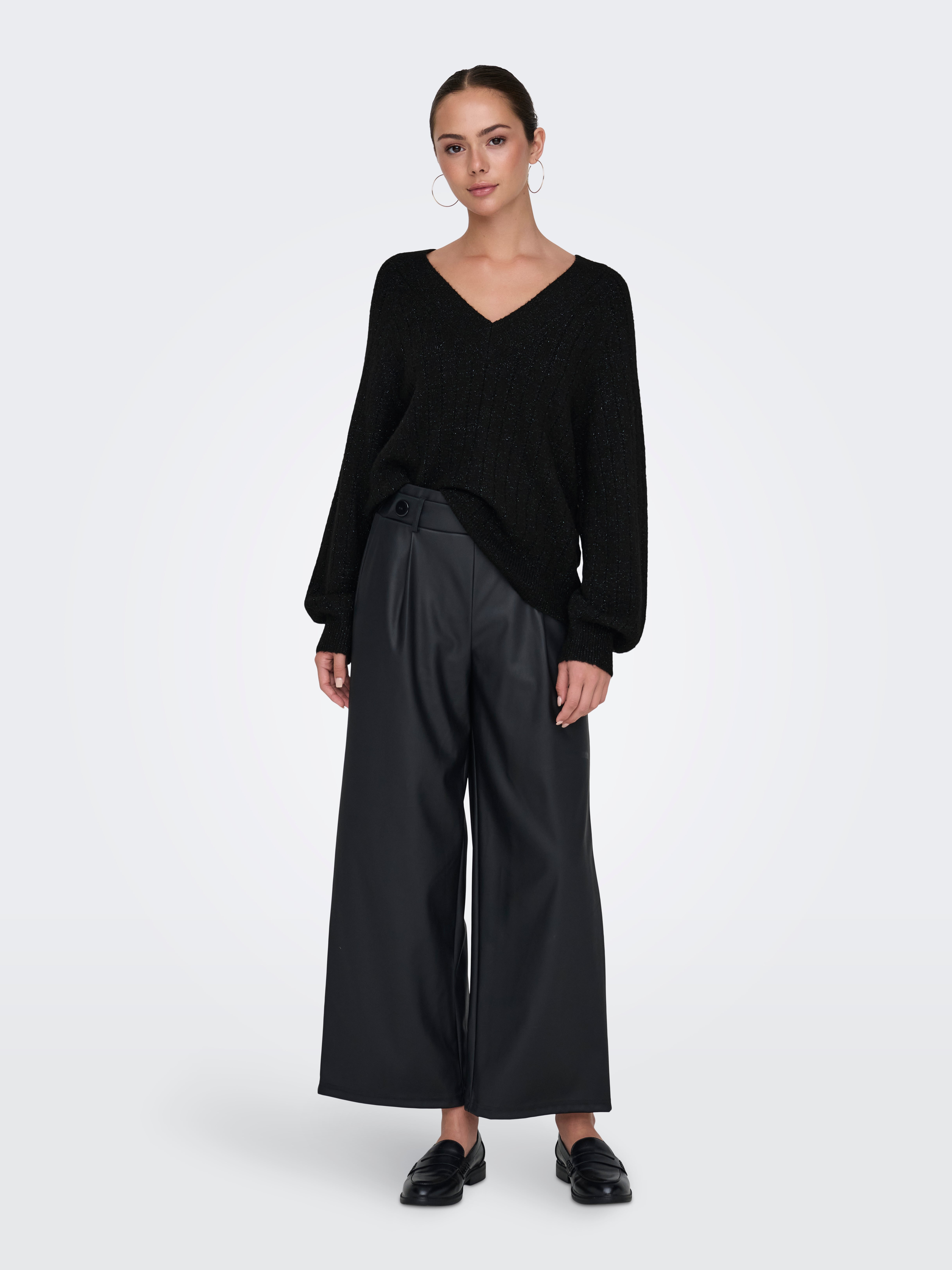JDYASPEN Strickpullover Black