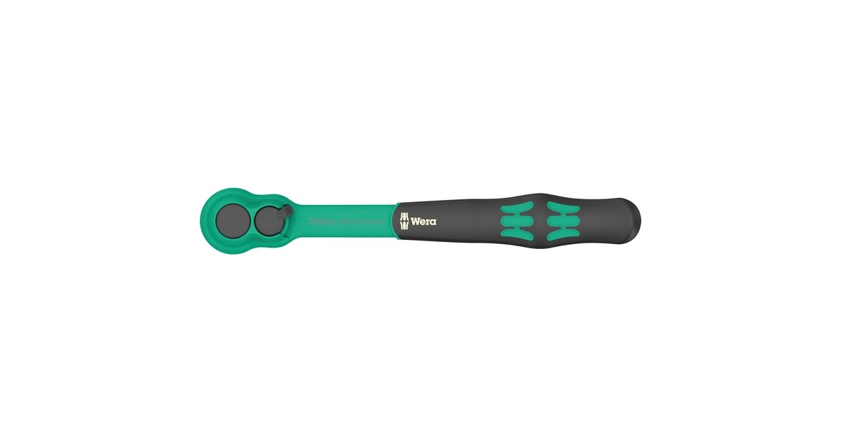 Wera8010 B Zyklop Comfort ratel  (Zwart/groen, met omschakelpal en 3/8