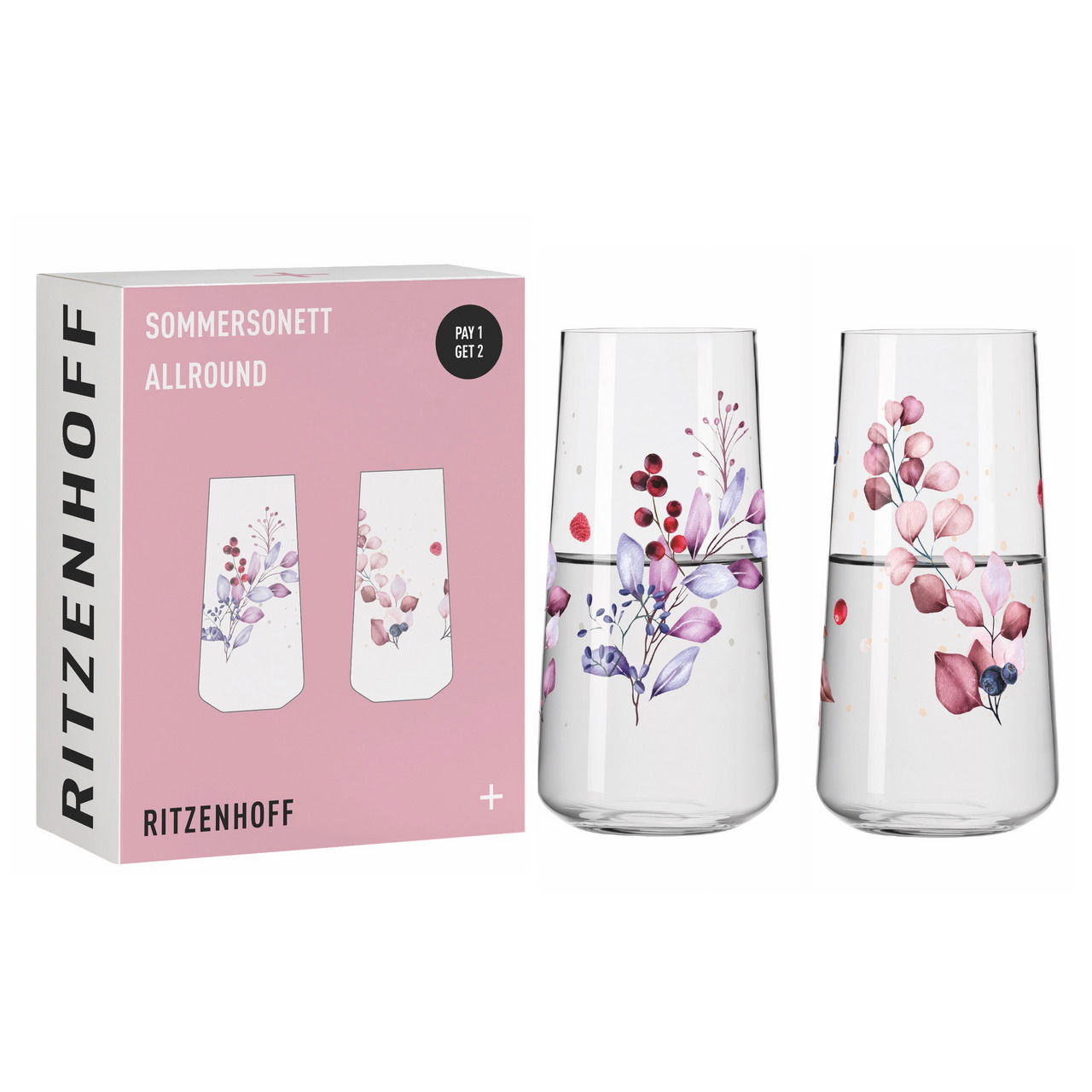 Ritzenhoff Longdrinkglas 2er-Set  SOMMERSONETT