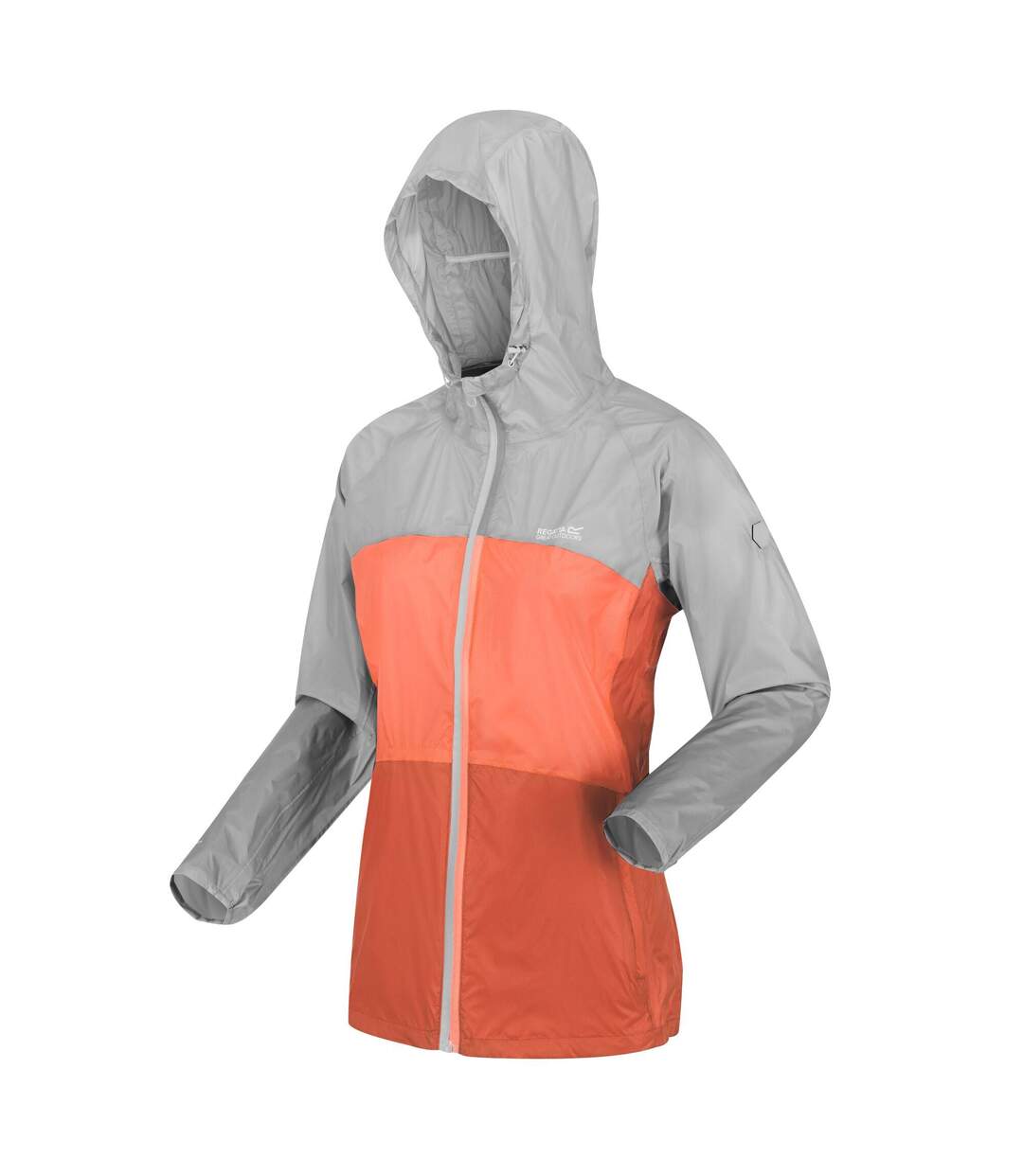 Regatta - Veste imperméable PACK IT PRO - Femme (Gris pâle / Corail) - UTRG7455