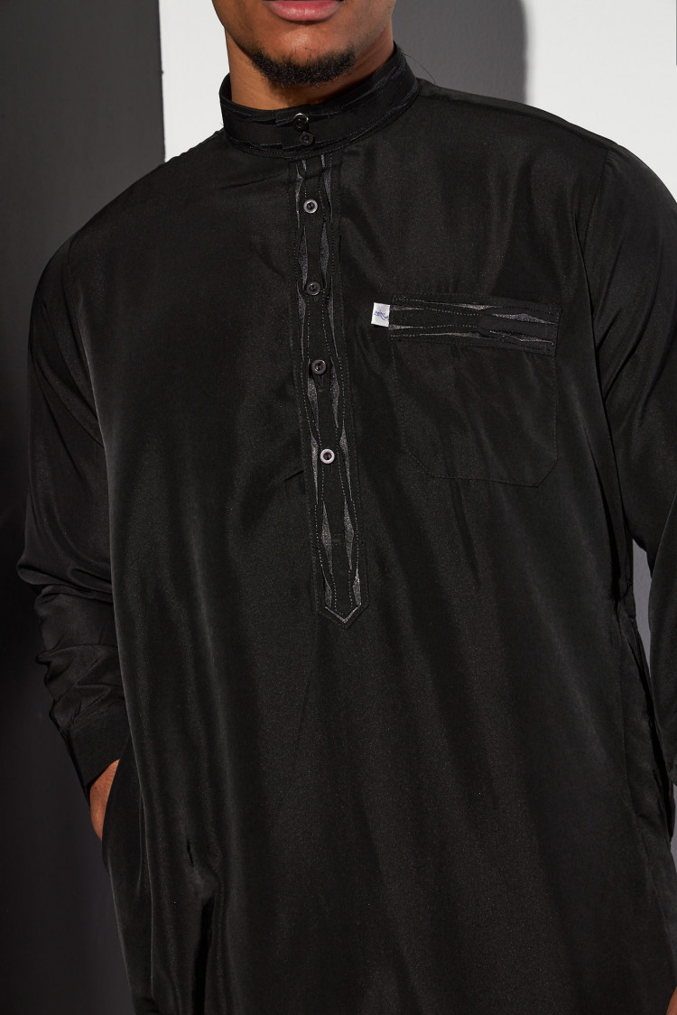 Ensemble 2 pièces qamis + pantalon noir