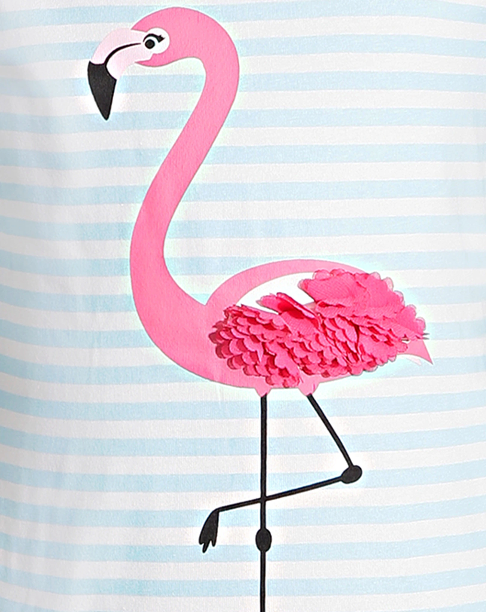 Kurzarm-Kleid FLAMINGO mit Tüllrock in sky blue
