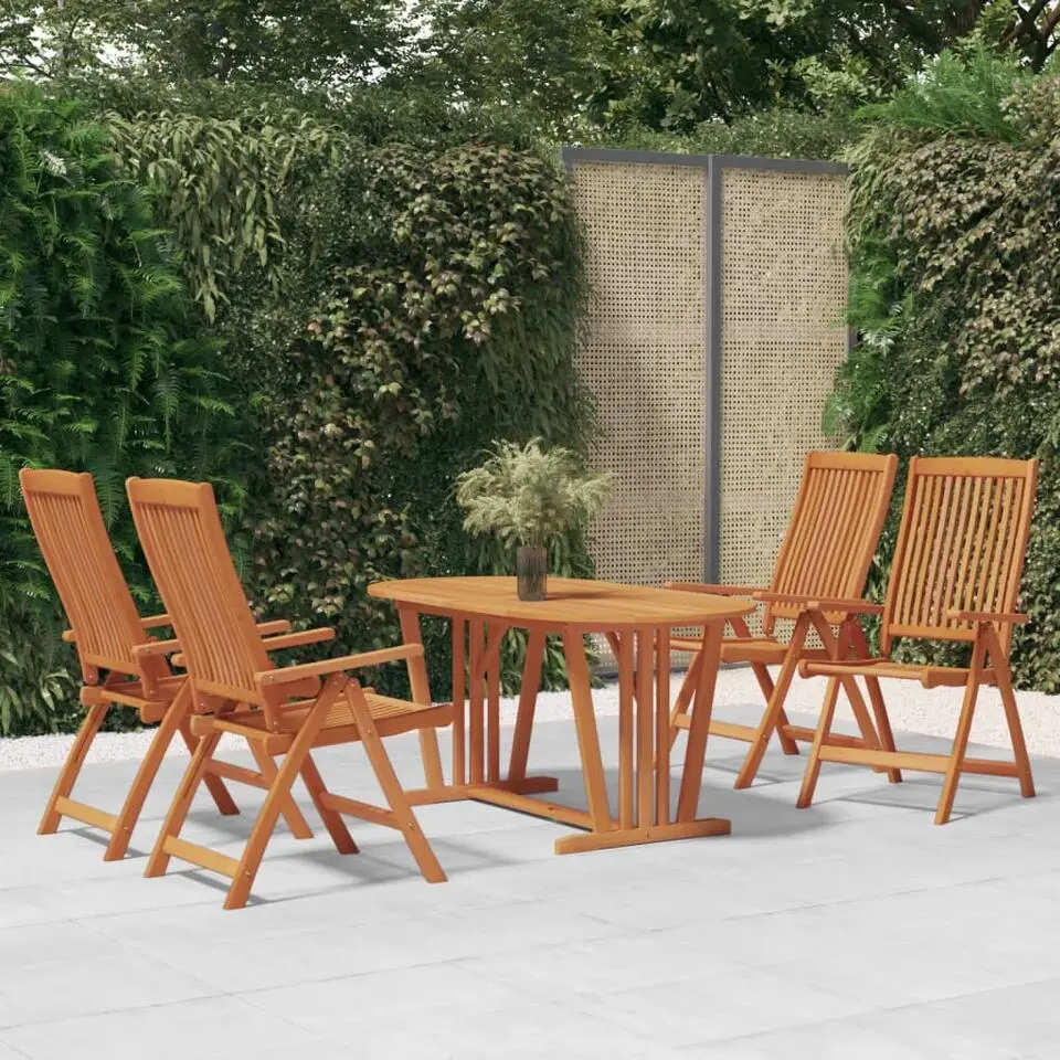 vidaXL - Tuinstoelen - Bruin - Hout - 4 stuks - Inklapbaar
