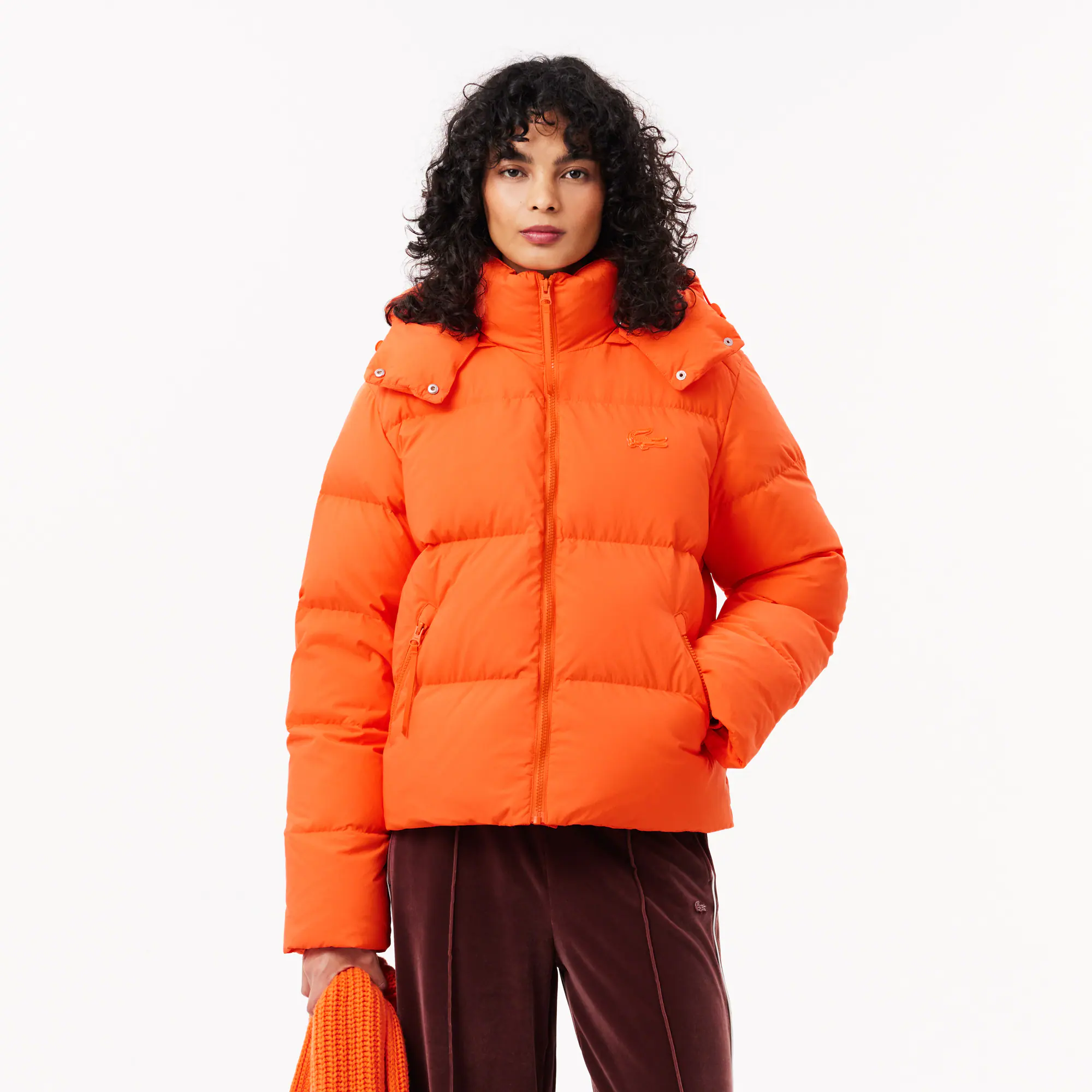 Doudoune à capuche relaxed fit duvet Orange