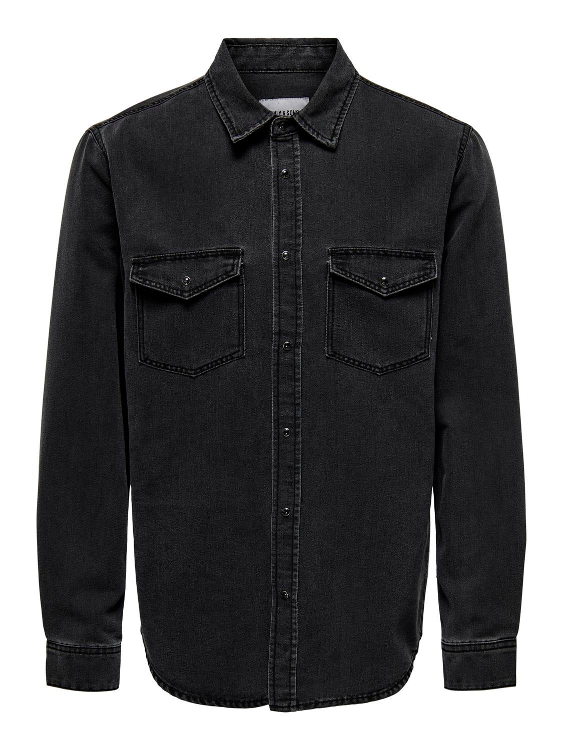 ONSBANE Jeanshemd Dark Grey Denim