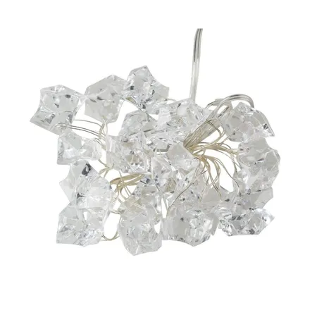 Idena LED Lichterkette mit 20 LED in Diamantenform, Batterie betrieben, ca. 2,2 m