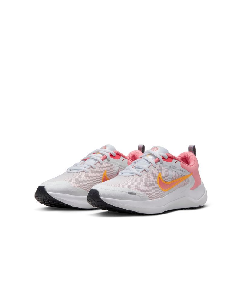 Chaussures Nike Downshifter 12 Blanc & Rose pour enfant