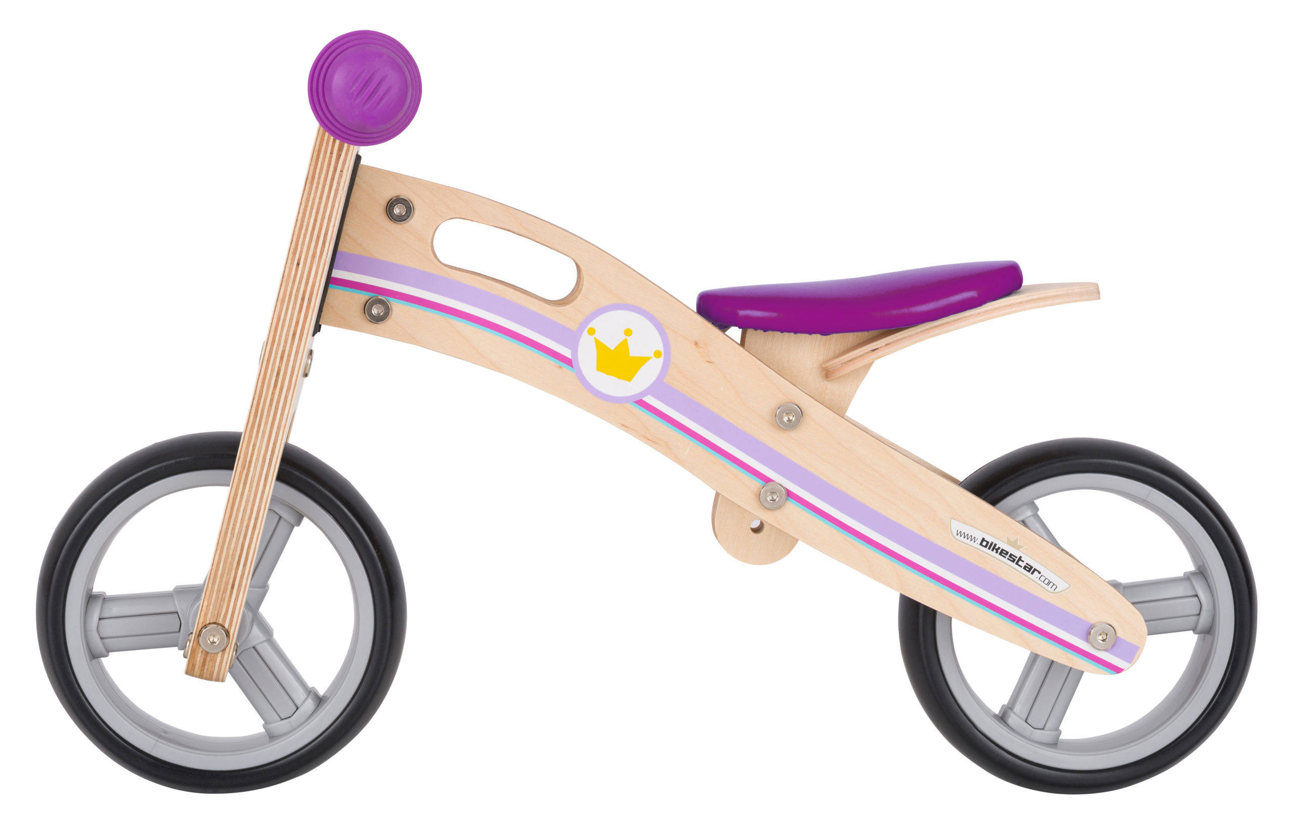 BikeStar mini loopfiets 2 in 1, hout, lila