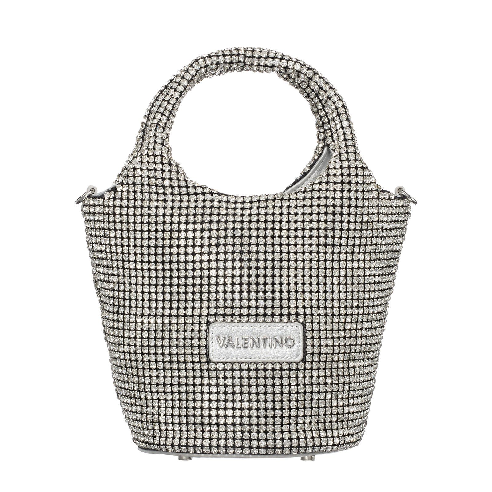 Valentino Bags handtas met strass Nabilah zilverkleurig