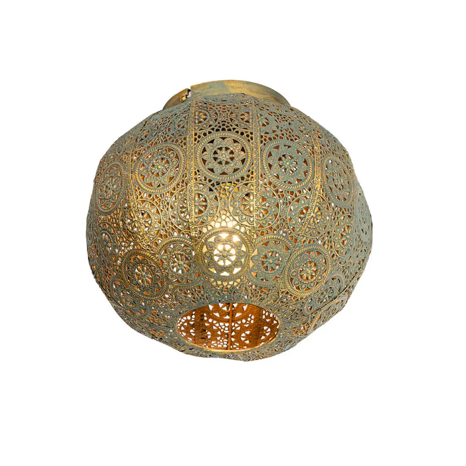 Qazqa plafondlampen baloo groen e27
