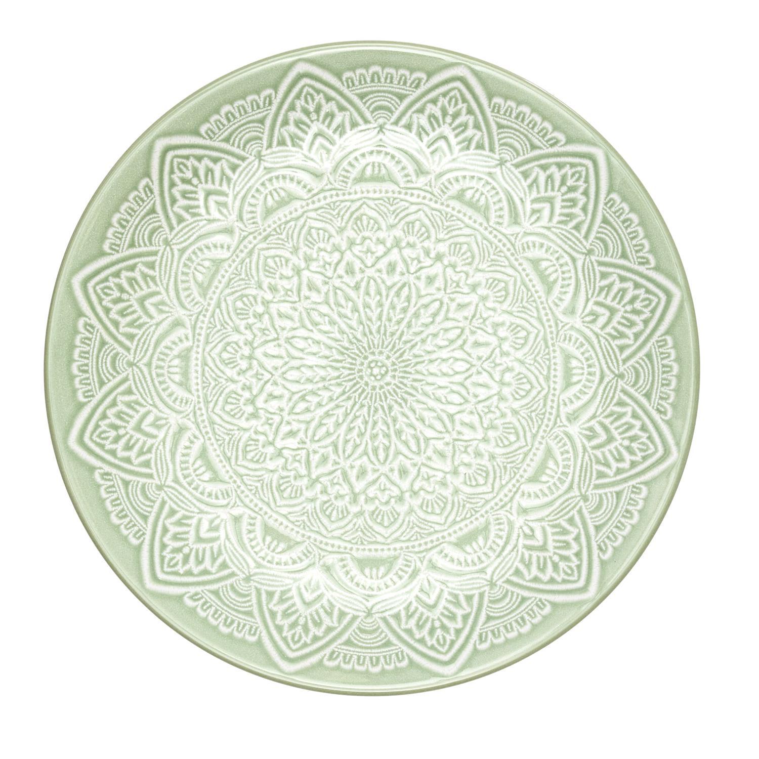 ASSIETTE SAHARA VERT D.19.5CM