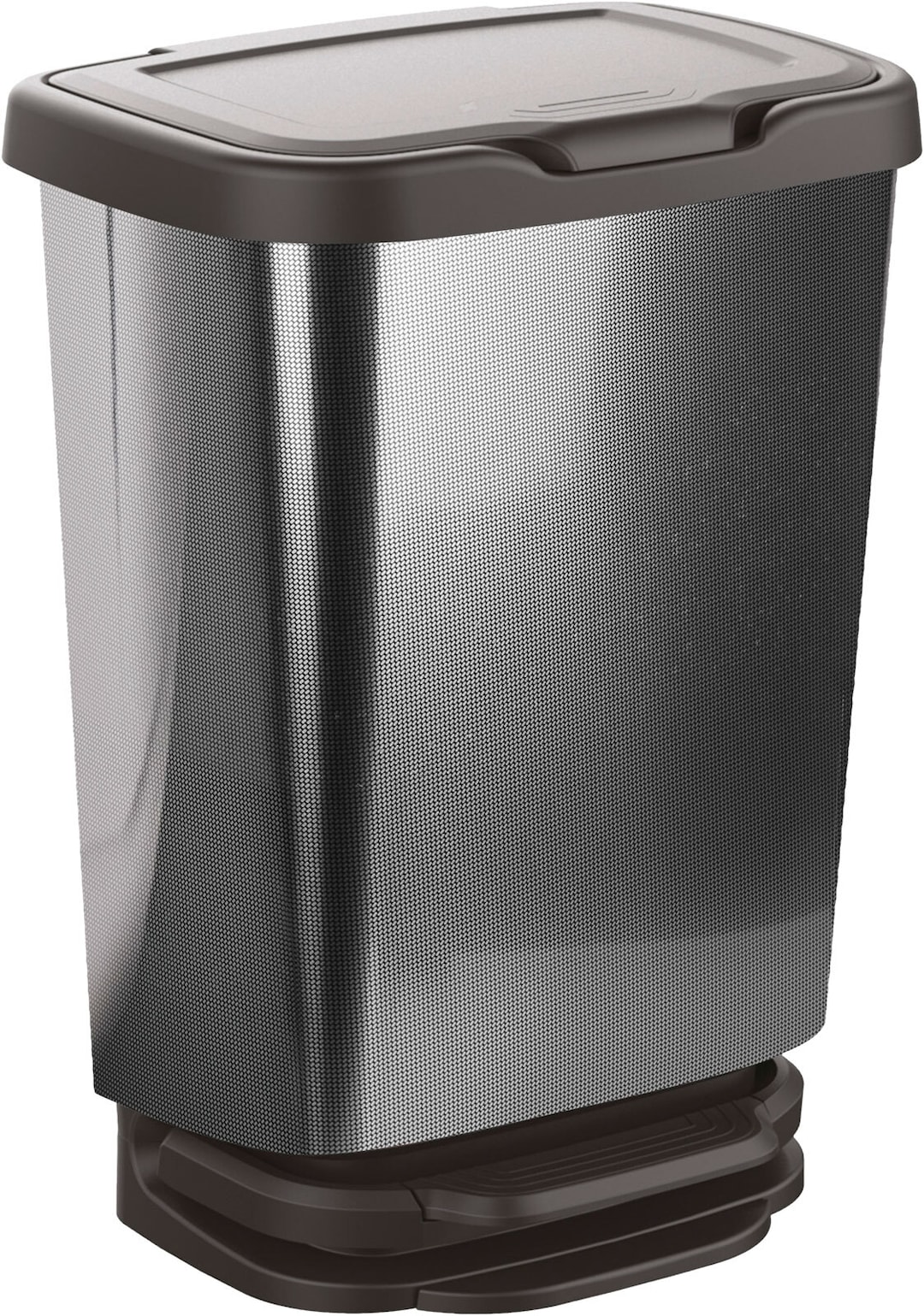 Treteimer 20 Liter Inhalt in Alu-Optik