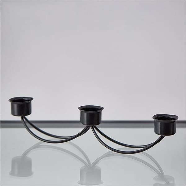 INF 8-pakning med lysestaker for DIY lysestaker Sort