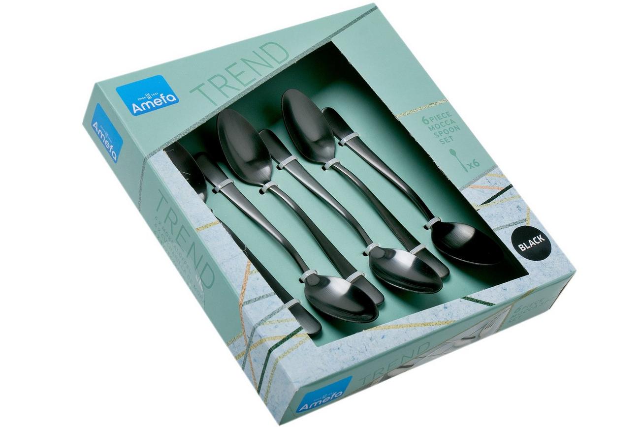 Amefa Austin 1410 koffielepels mat zwart 6 stuks