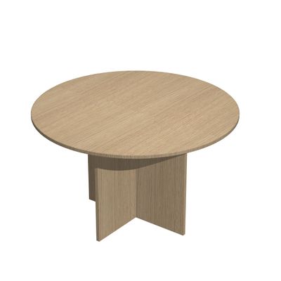 Table de réunion Trend - ronde - diam 120 - imitation chêne