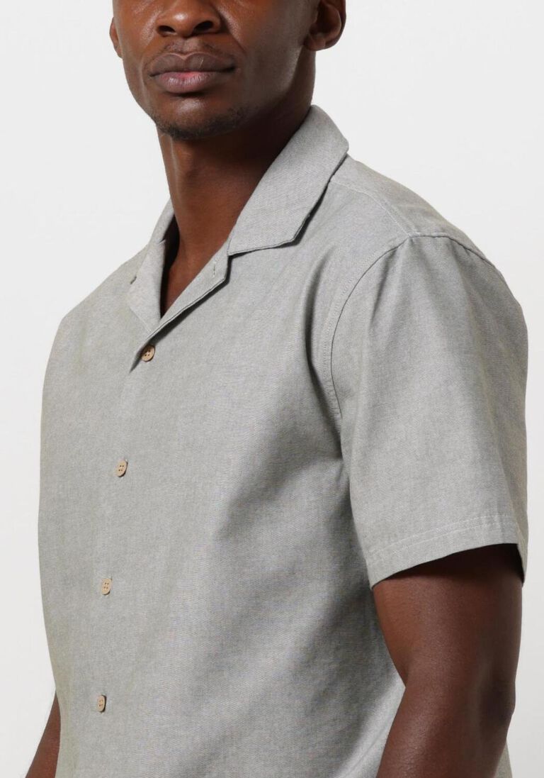 ANERKJENDT olijf anerkjendt casual overhemd akleon s/s cot/linen shirt