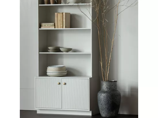 Madu - Bibliothèque en bois H200cm - Gris clair