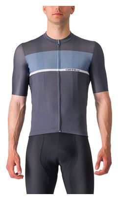 Maillot Manches Courtes Castelli Tradizione Bleu/Gris