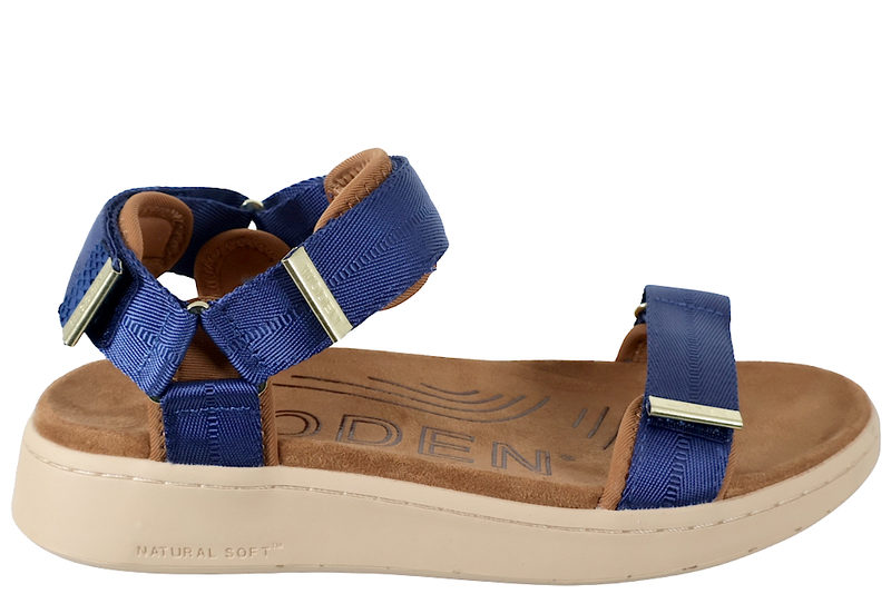 WODEN LINE COBOLT BLUE SANDAL I BLÅ TEKSTIL