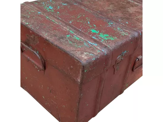 Valise en métal marron 58x31x23h