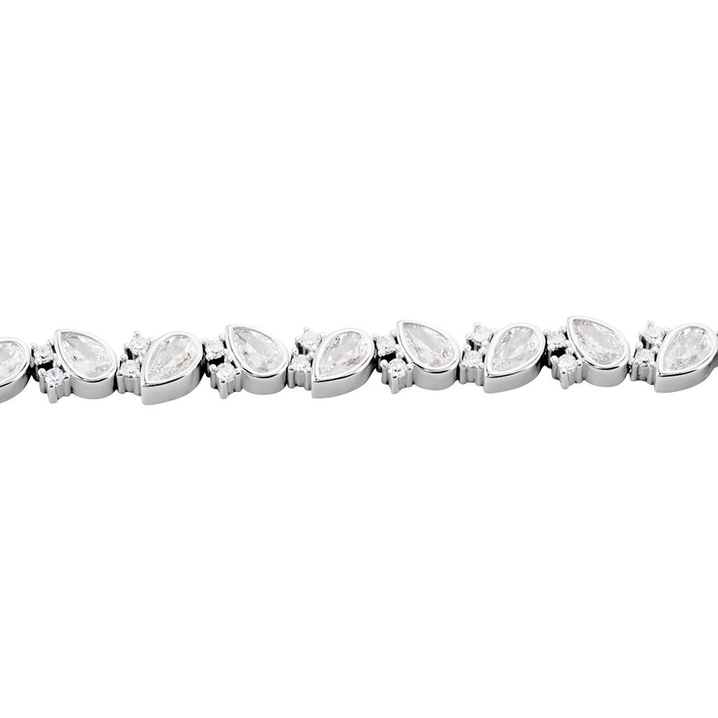 Bracelet Brogan Argent Blanc Oxyde De Zirconium