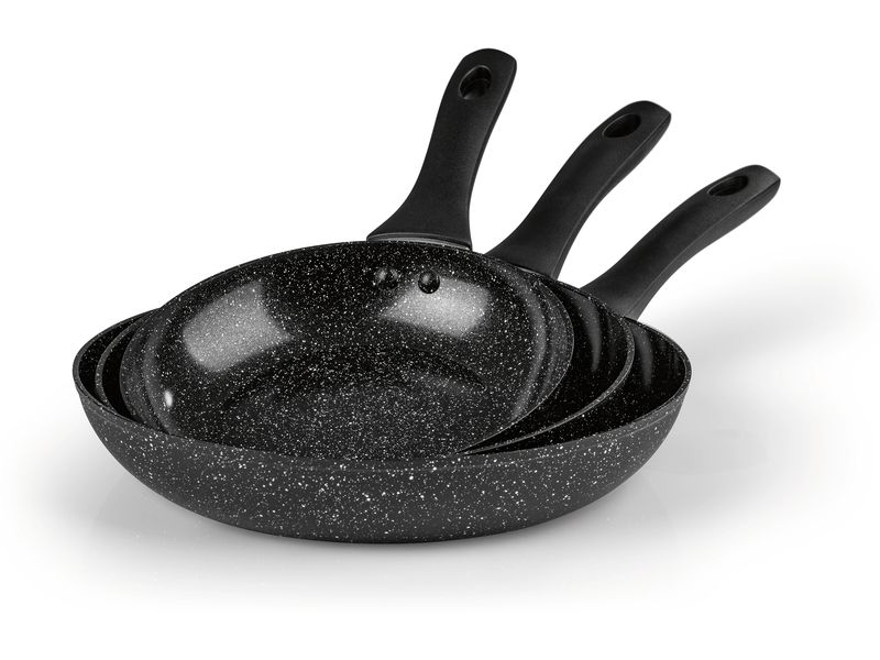 BRATmaxx Bratpfanne Aluminium Pfannen Set 3 Stück 20 cm/24 Bratpfannen aus Aluminium