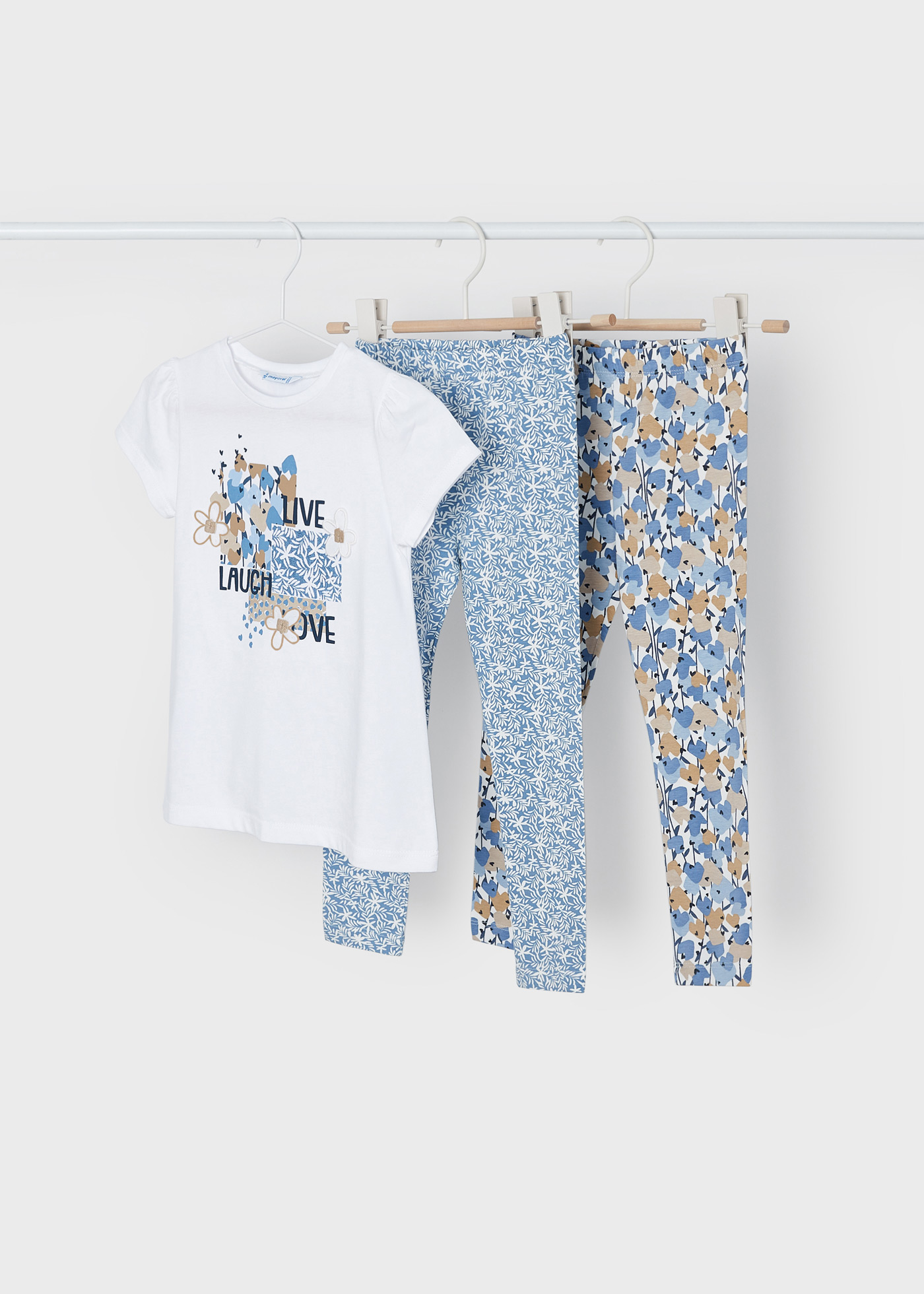 Conjunto de 3 peças em algodão sustentável para meninas
