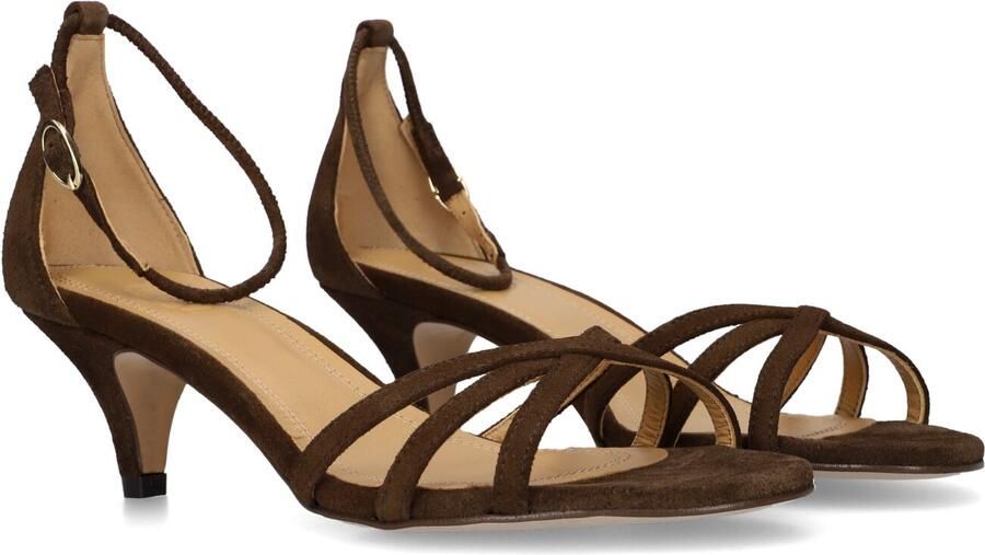 TORAL Sandalen met Hak Dames Rima Maat: 41 Materiaal: Suède Kleur: Bruin
