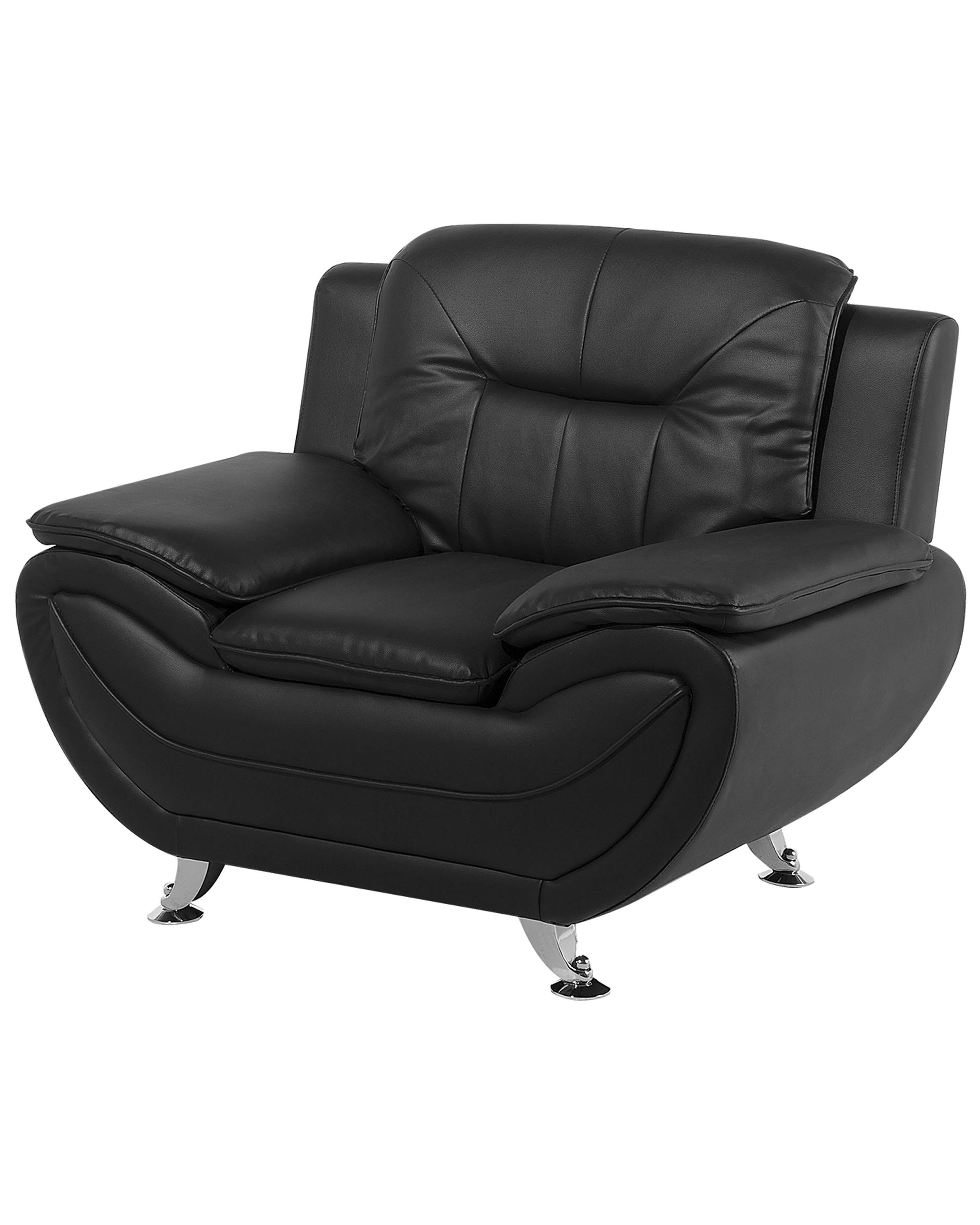 Fauteuil LEIRA II Kunstleer Zwart