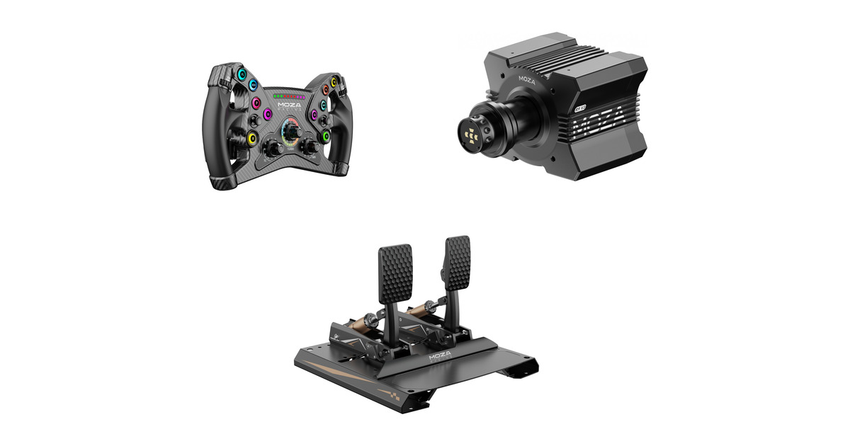 MOZAR9 V3 + KS + CRP2 bundel  (Zwart, Basis, stuur en pedalen)
