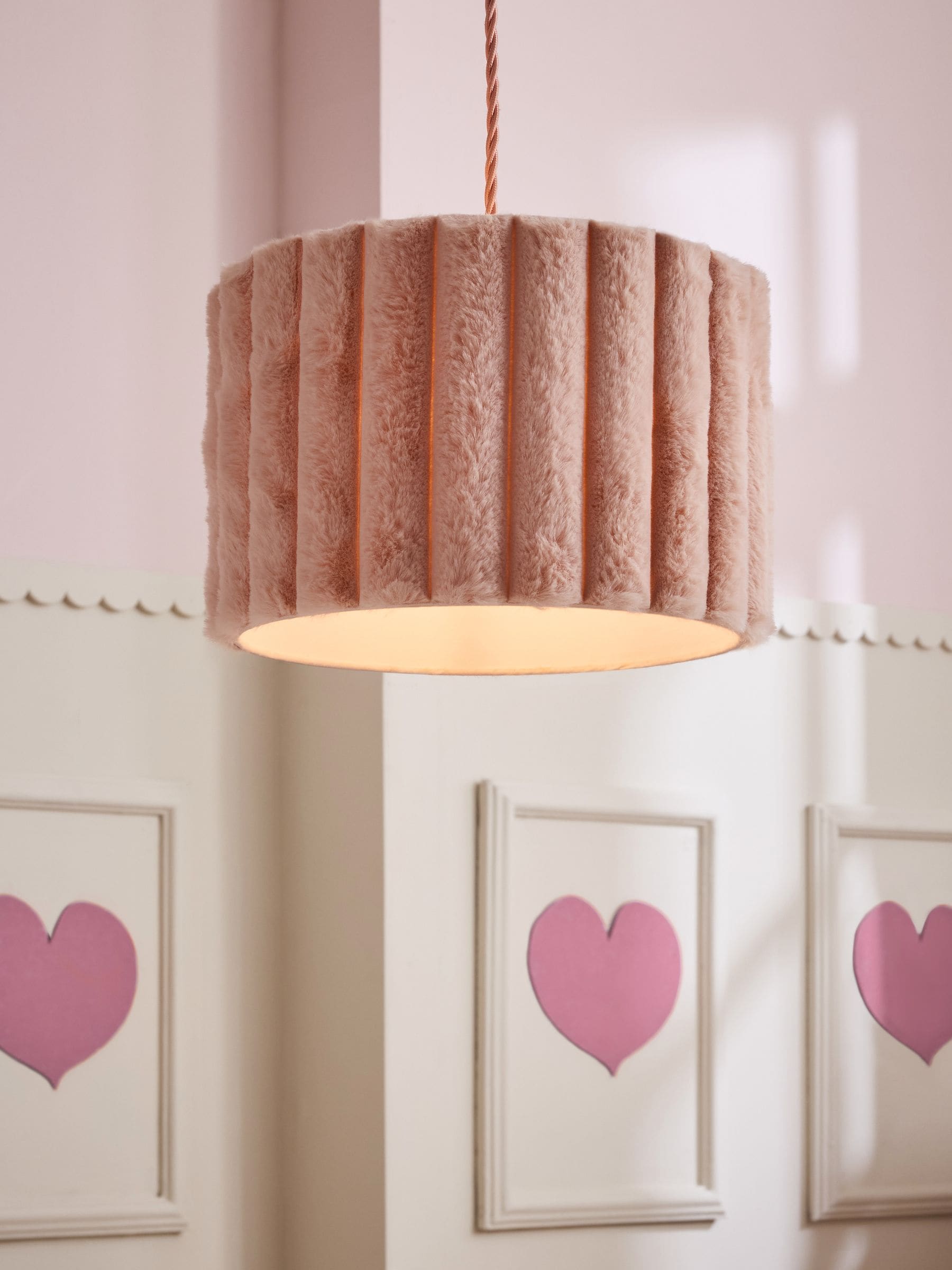 Faux Fur Easy Fit Pendant Lamp Shade