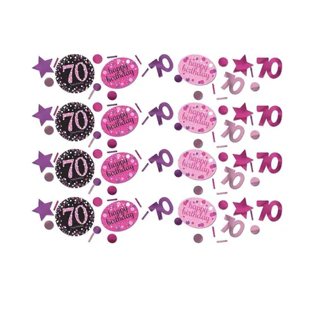 amscan Konfetti Pink Celebration 70 Jahre