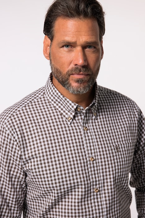 Karohemd, Trachten, Langarm, Buttondown-Kragen, Modern Fit, bis 8 XL