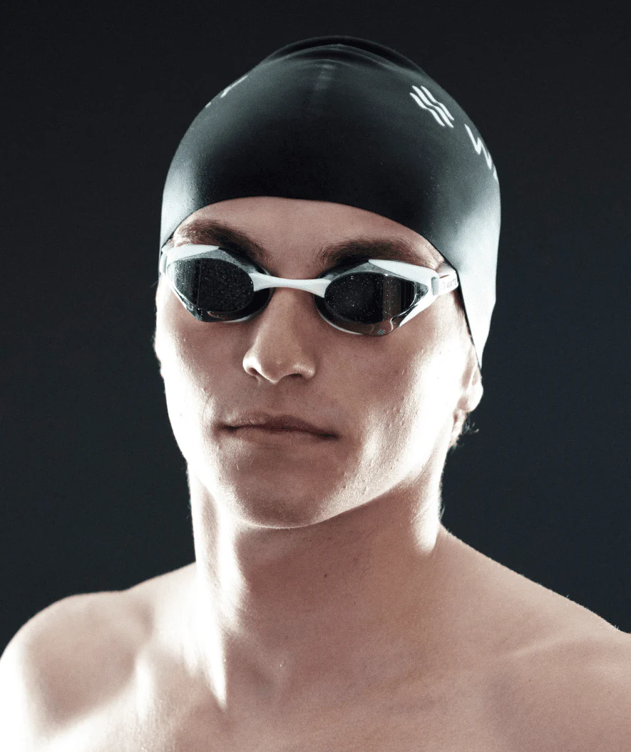 Watery Elite svømmebriller - Poseidon Ultra Mirror - Hvid/sølv