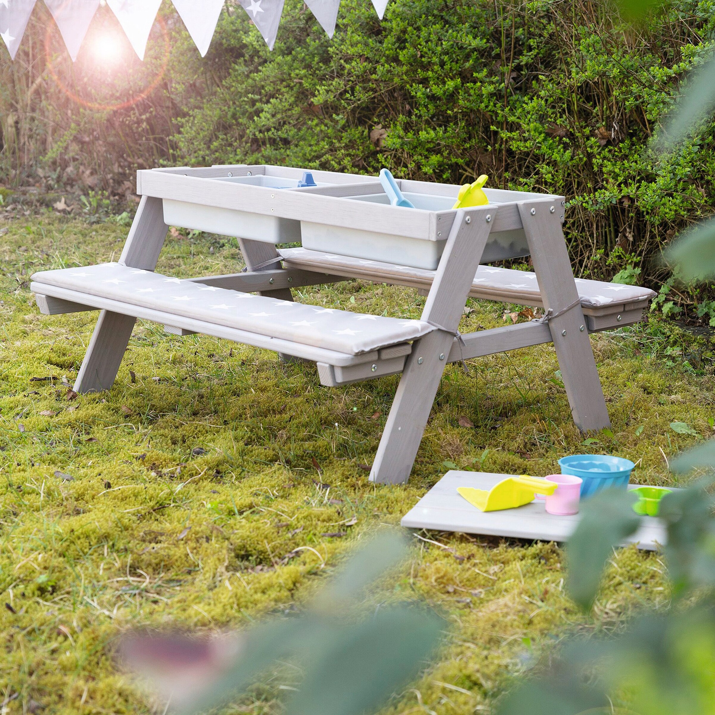 roba Kindersitzgruppe Play for 4 Outdoor Deluxe grau