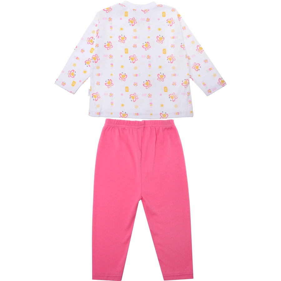 Liliput 2tlg. Schlafanzug Schmetterling weiss-pink