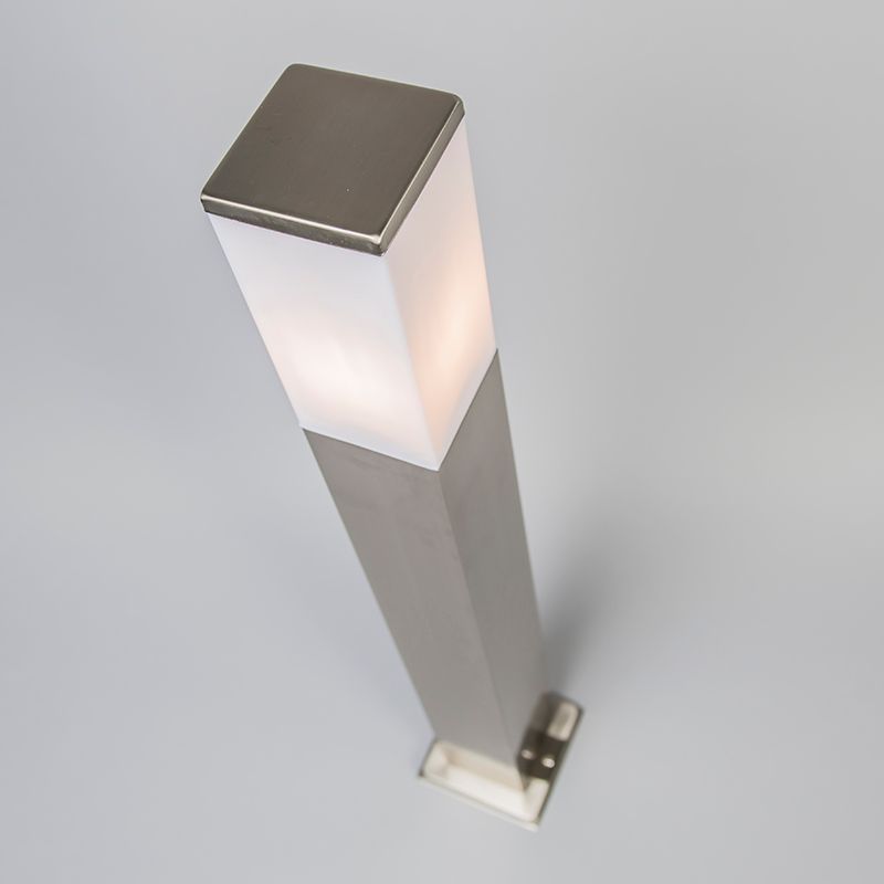 Buitenlamp staal 80cm IP44 - Malios met grondpin en kabelmof